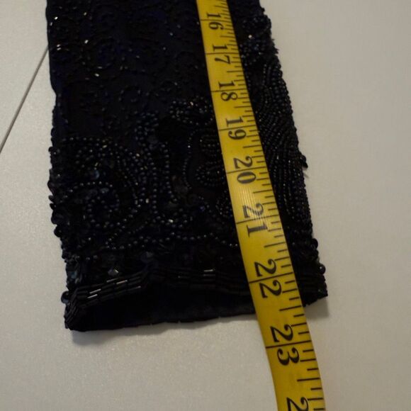 Vintage Niteline Della Roufogali Black Silk Beaded Evening Jacket Size S - Picture 13 of 16